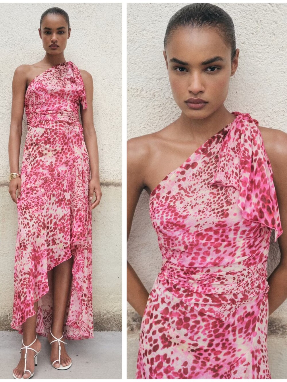 MANGO Animal Print Dress